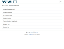 Tablet Screenshot of libraryhome.witt.ac.nz